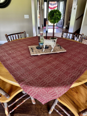 NORWICH RED/TAN 52" TABLE SQUARE *NEW*